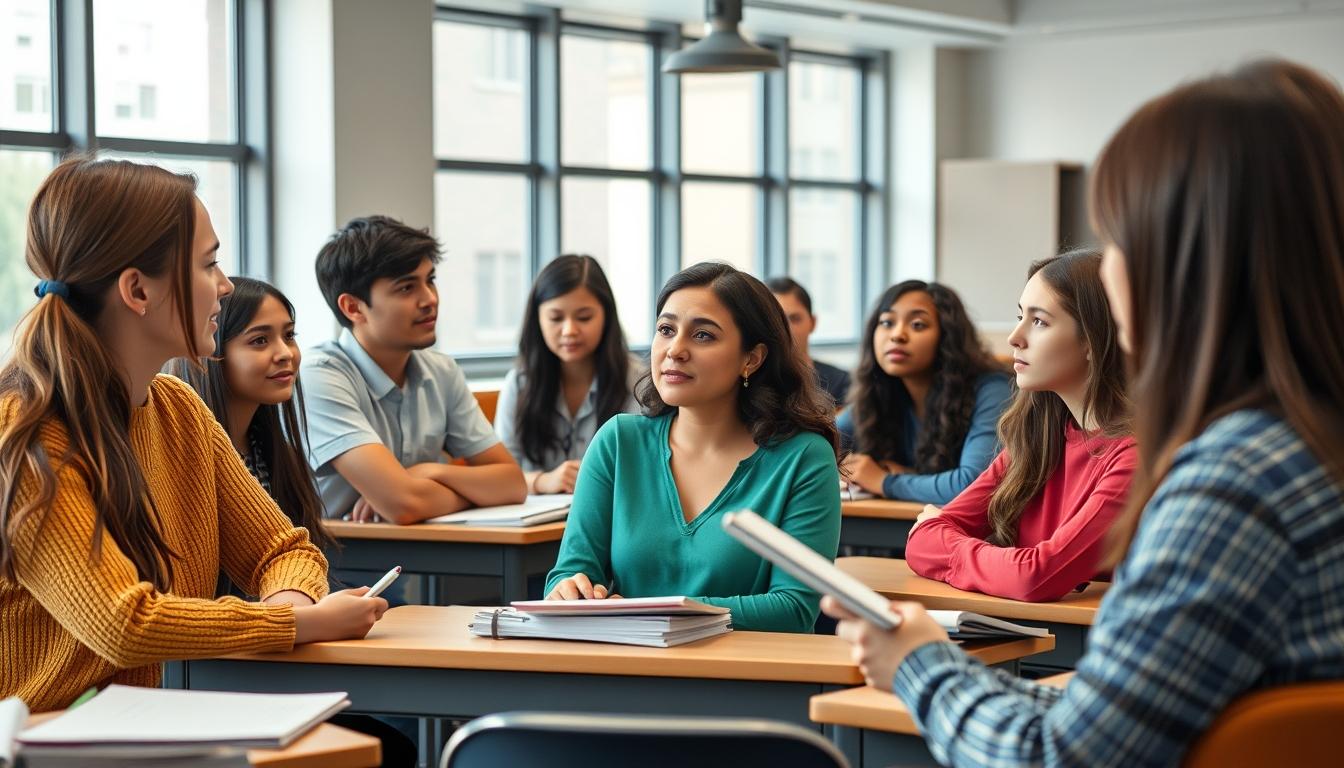 Students collaborating in study space