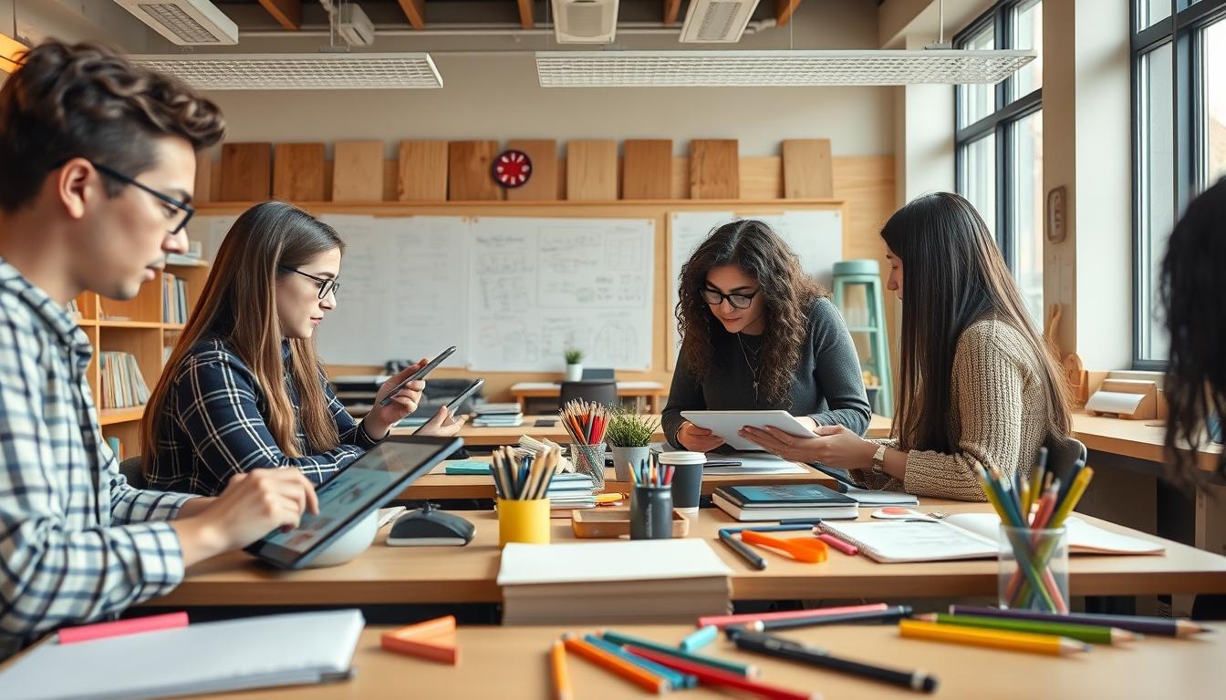 Student using online courses for flexible education