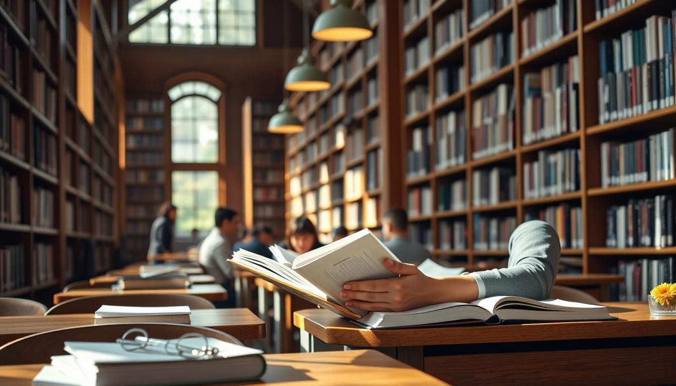 Student using a study guide to organize academic notes